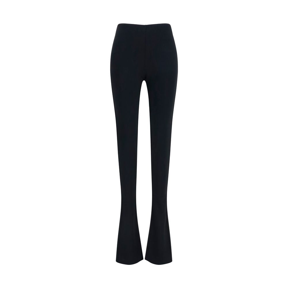 Viscose Jersey Flared Trousers — Black