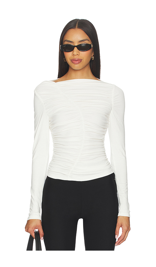 MADISON THE LABEL Lorena Top in White. XS also in L, M, S, XL/1X