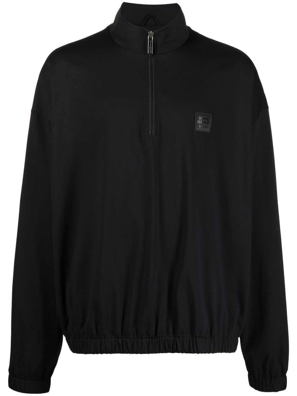 Box Logo half-zip jacket - Black