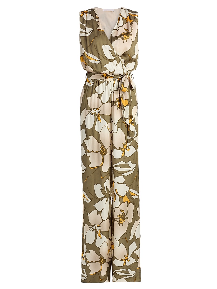 Women's Hollie Floral Wide-Leg Jumpsuit - Safari Floral