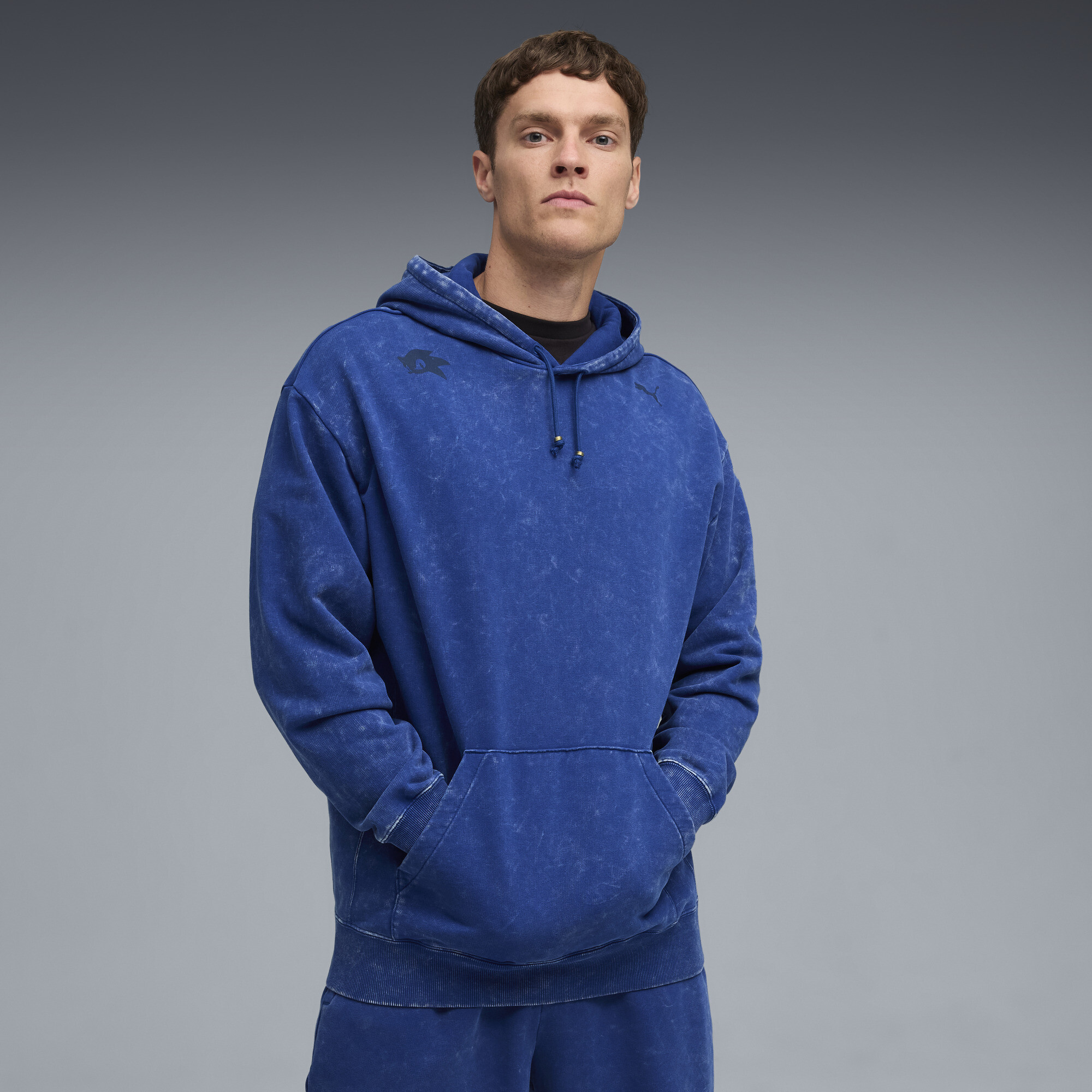 PUMA x SONIC THE HEDGEHOG Men's Graphic Hoodie in Blue
