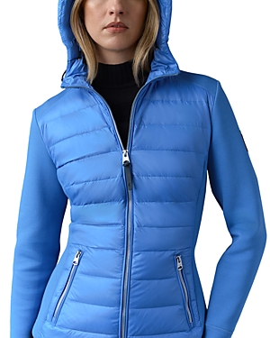 Della Hooded Mixed Media Jacket