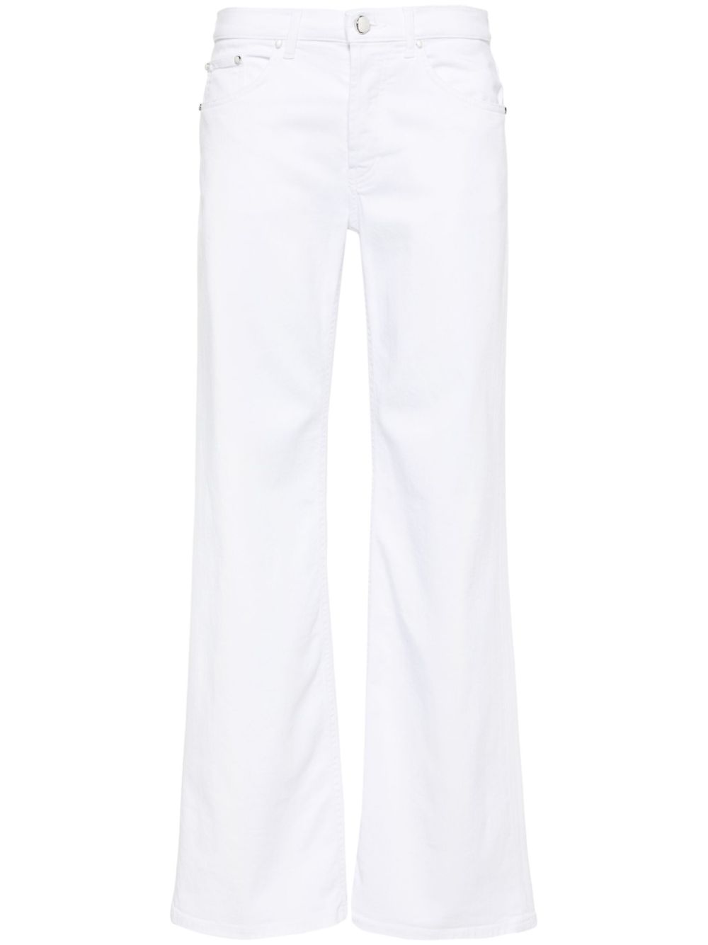 Jacklyn mid-rise wide-leg jeans - White