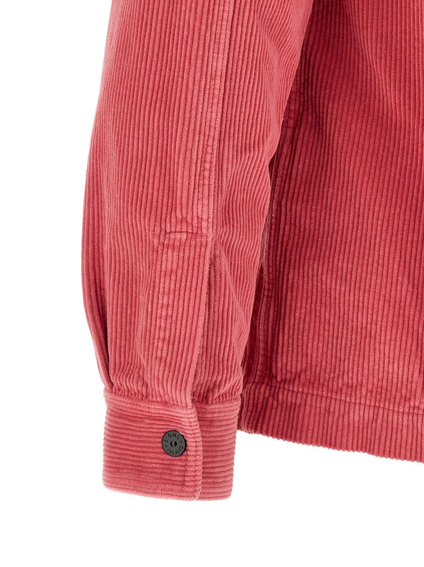 Pink Logo Corduroy Overshirt
