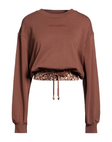 Woman Sweatshirt Brown Size XS Cotton
