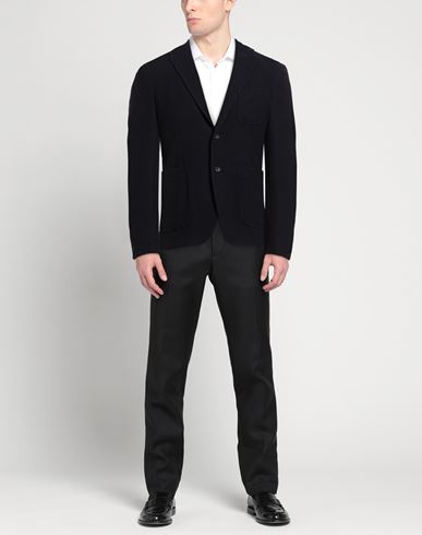 By Slowear Man Blazer Midnight blue Size 42 Virgin Wool, Cotton, Polyamide, Elastane