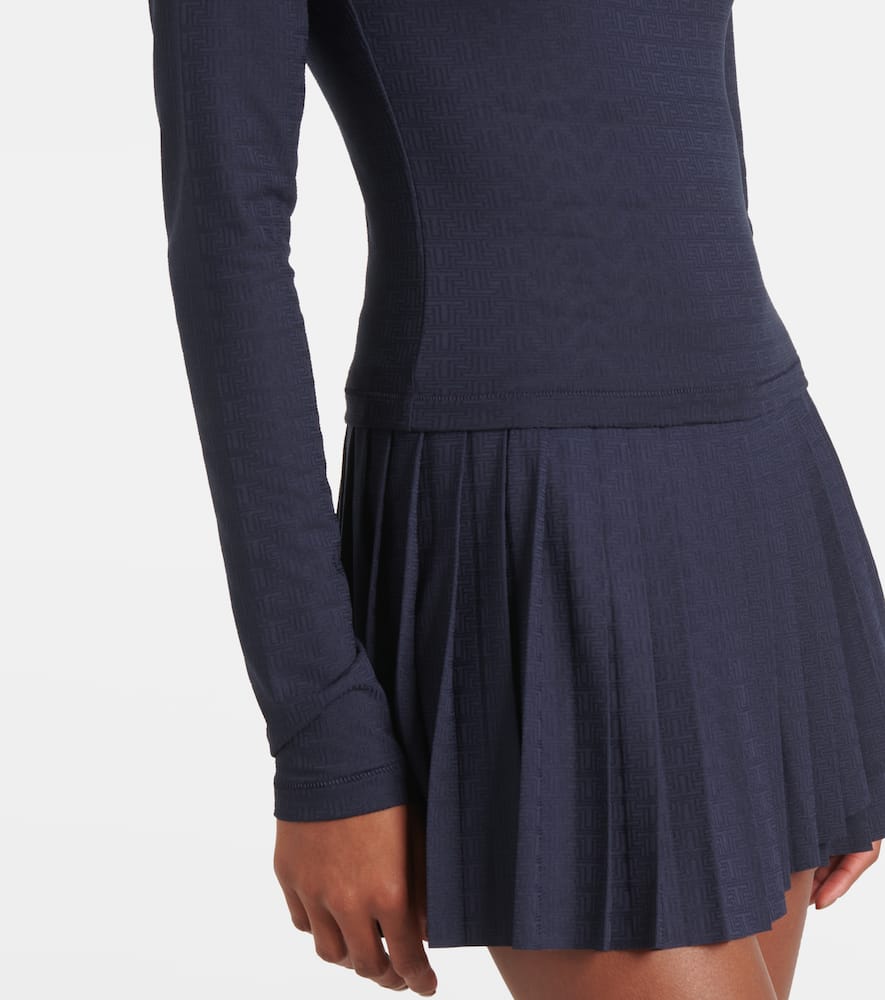 Cropped jacquard top