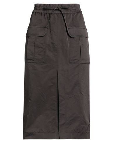 P. a.r. o.s. h. Woman Midi skirt Dark brown Size S Polyester