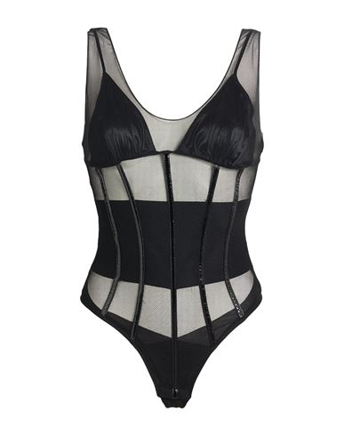 Woman Bodysuit Black Size 6 Polyamide, Elastane