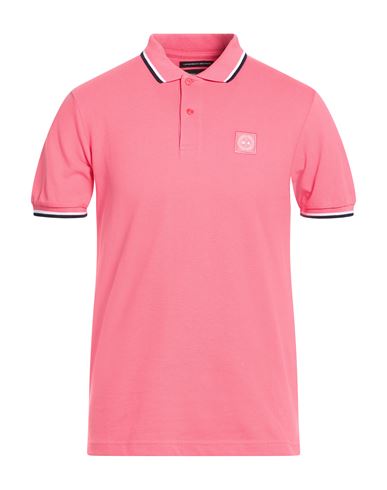 Man Polo shirt Coral Size M Cotton