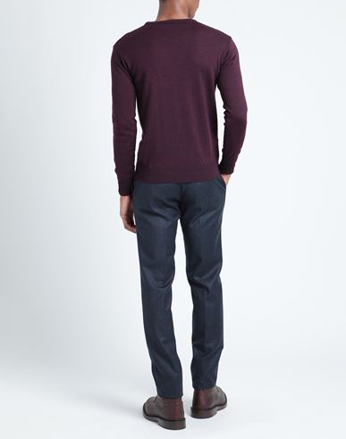 Man Sweater Purple Size 3XL Merino Wool, Acrylic