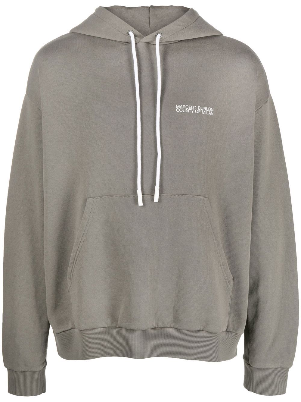 Tempera cross-print pullover hoodie - Green