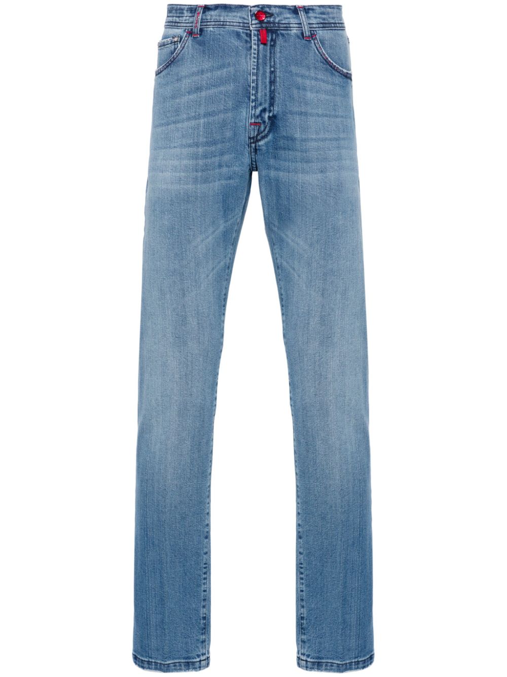 Mid-rise straight-leg jeans - Blue