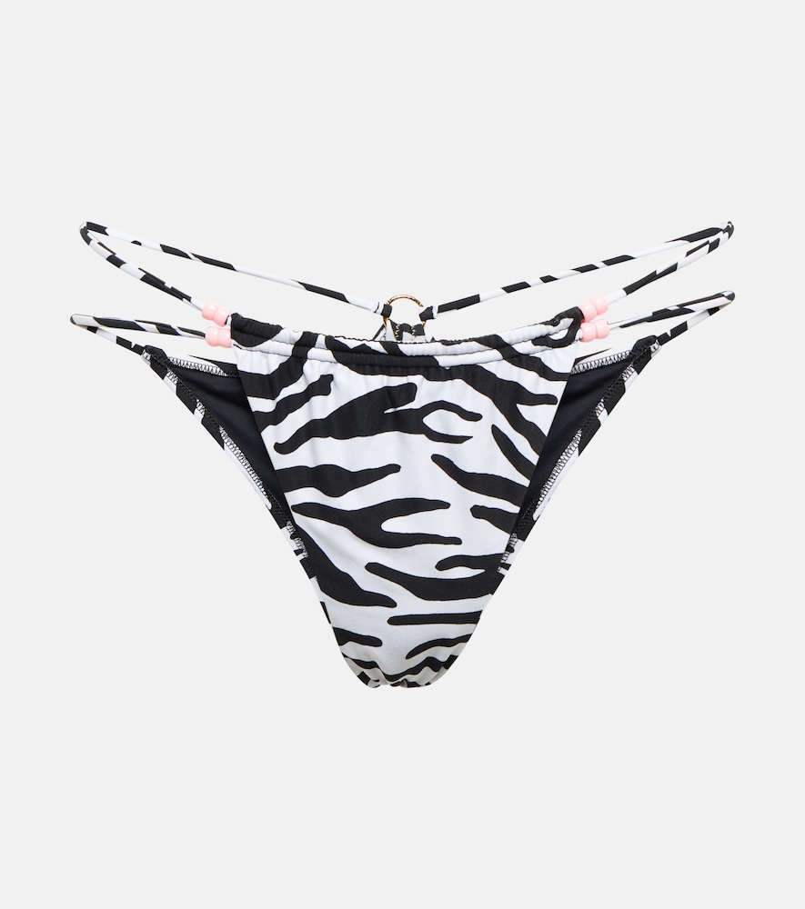 Theresa zebra-print bikini bottoms