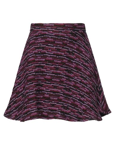Pho Firenze Woman Mini skirt Purple Size XS Acrylic, Wool, Polyamide, Polyester, Metallic fiber