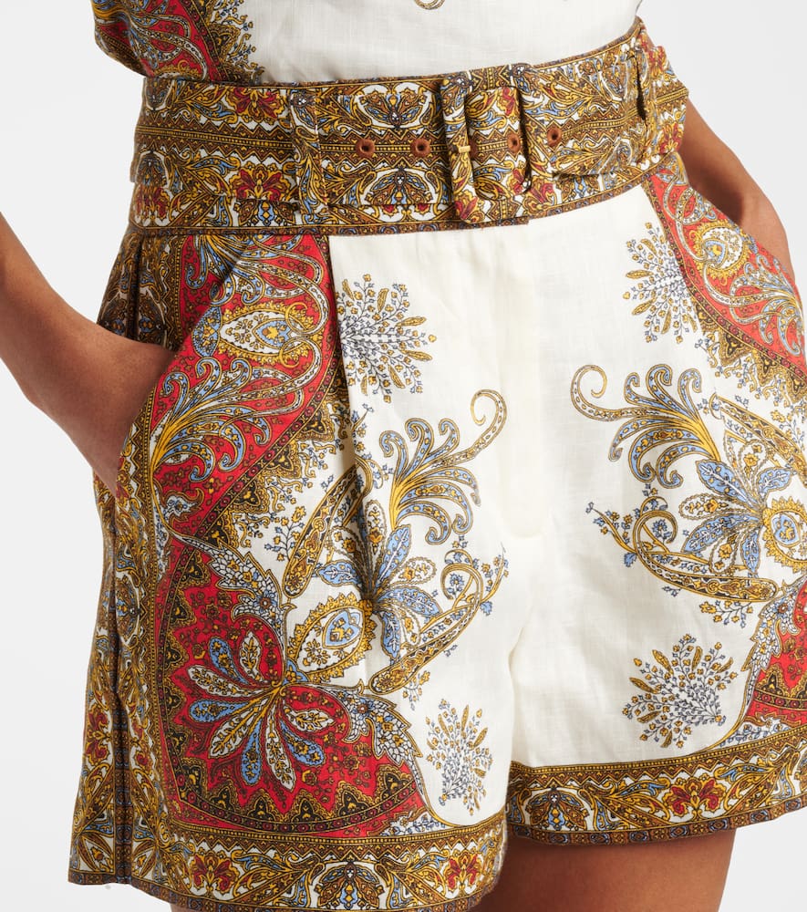 Hobbes floral linen shorts