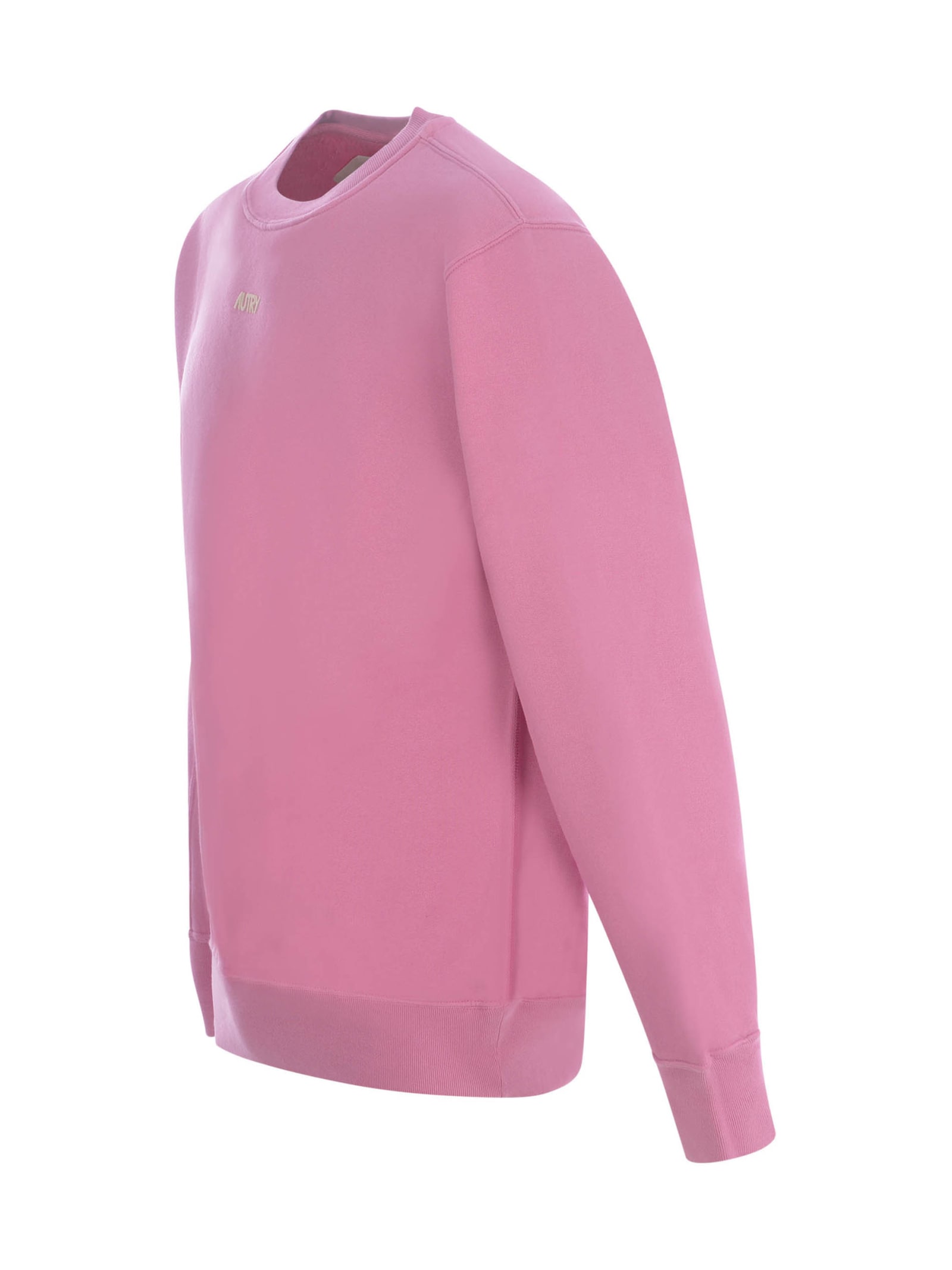 Logo-print cotton sweatshirt - Pink