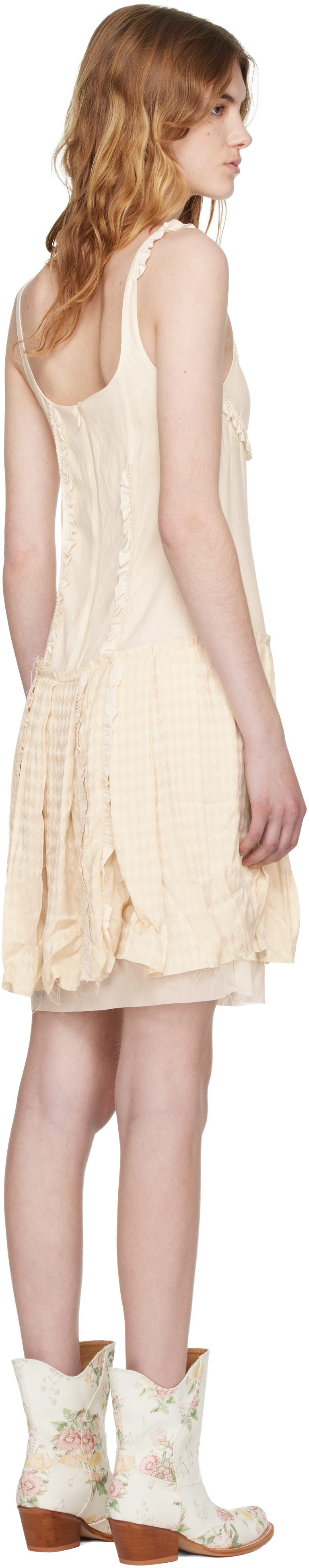 Off-White Flapper Pleats Midi Dress