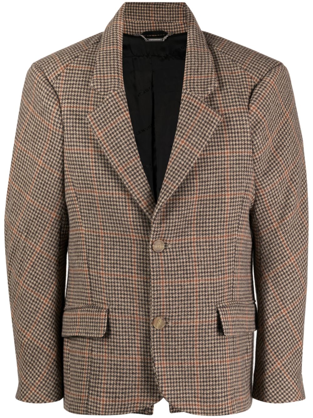 Bulldog single-breasted blazer - Brown
