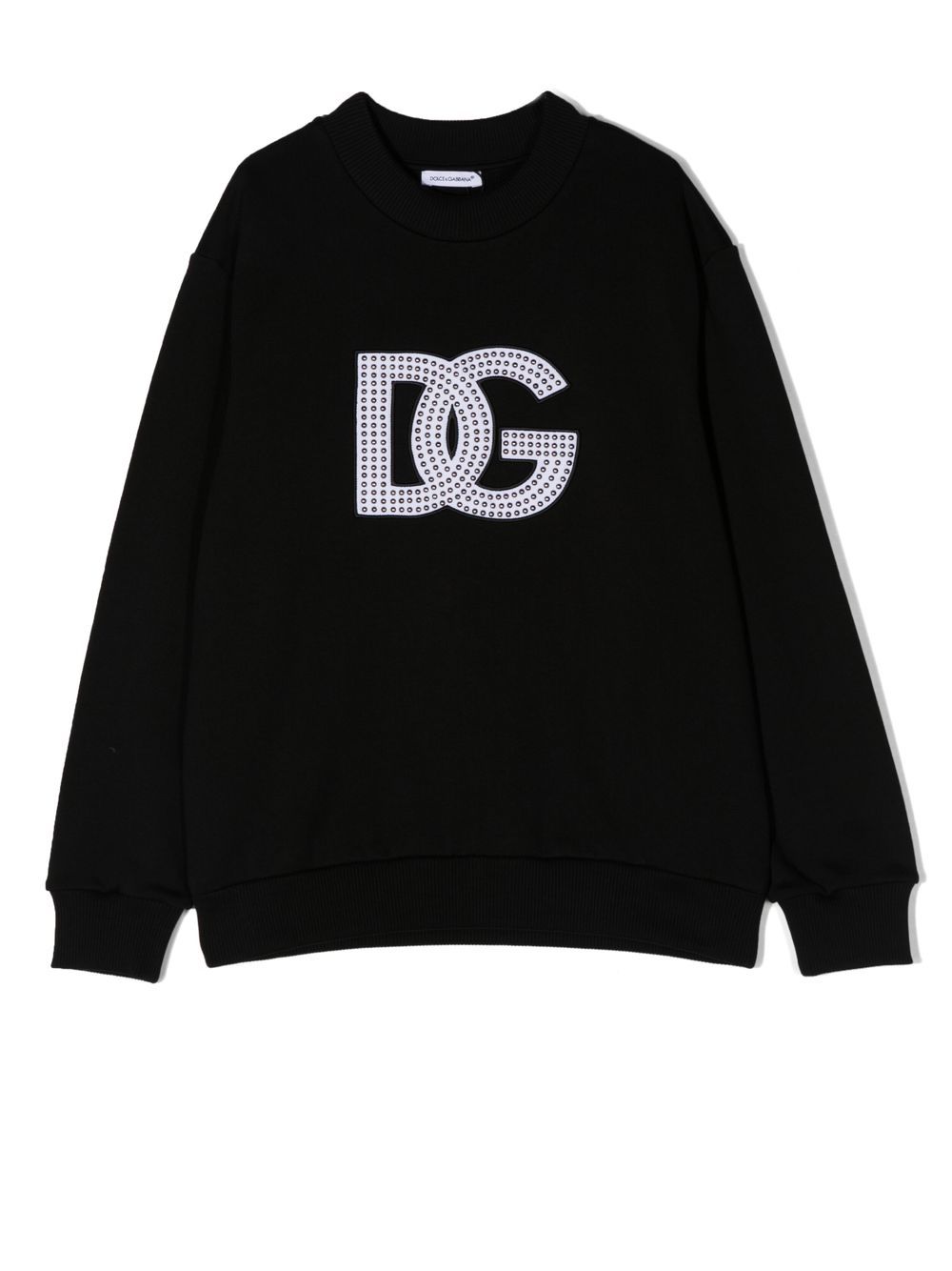 Studded-logo detail sweatshirt - Black