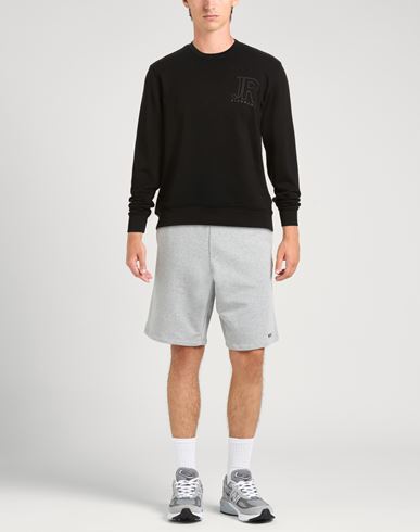 Man Sweatshirt Black Size M Cotton, Polyester