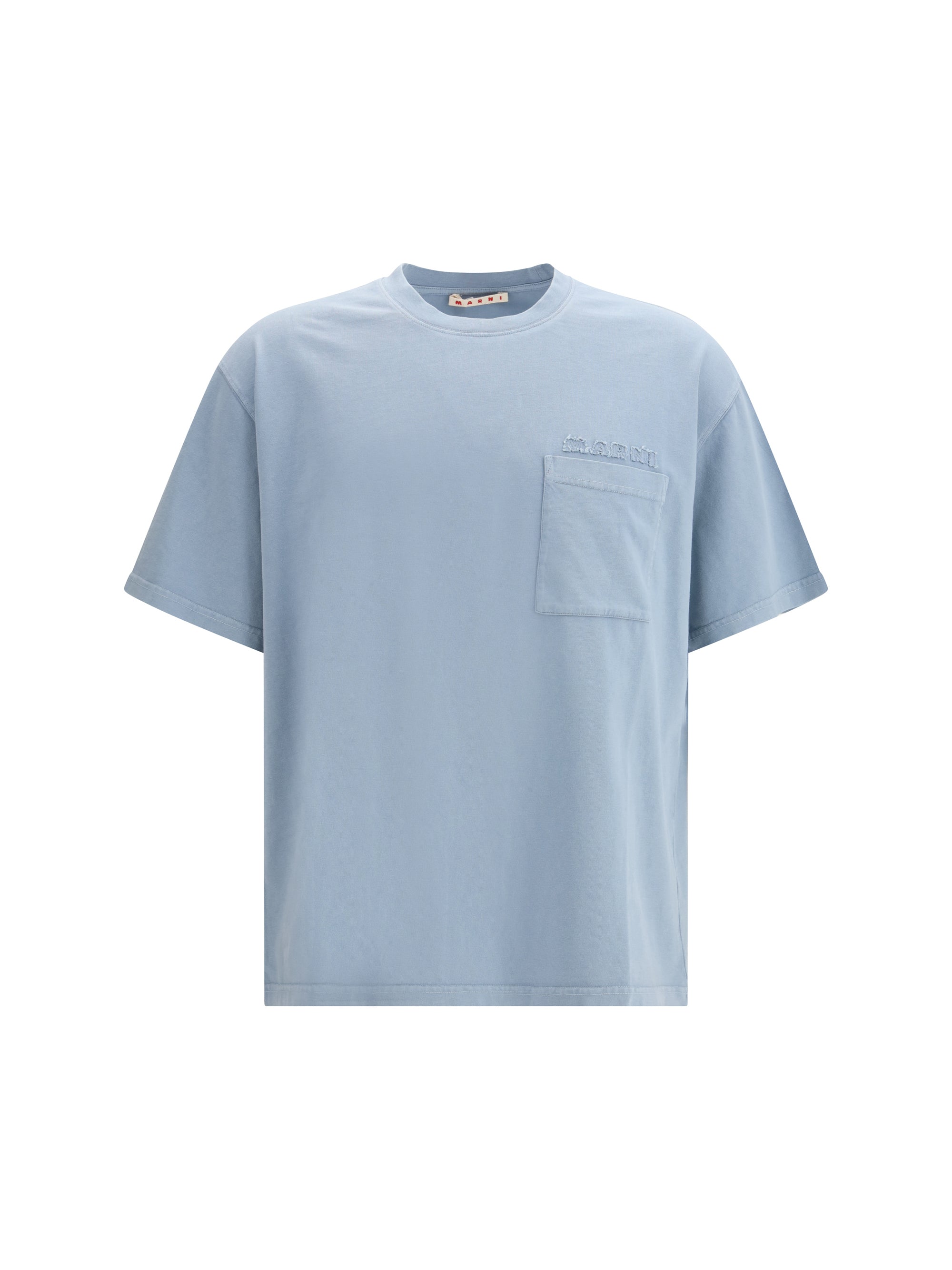 Cotton Jersey with Chest Pocket T-Shirt — Blue