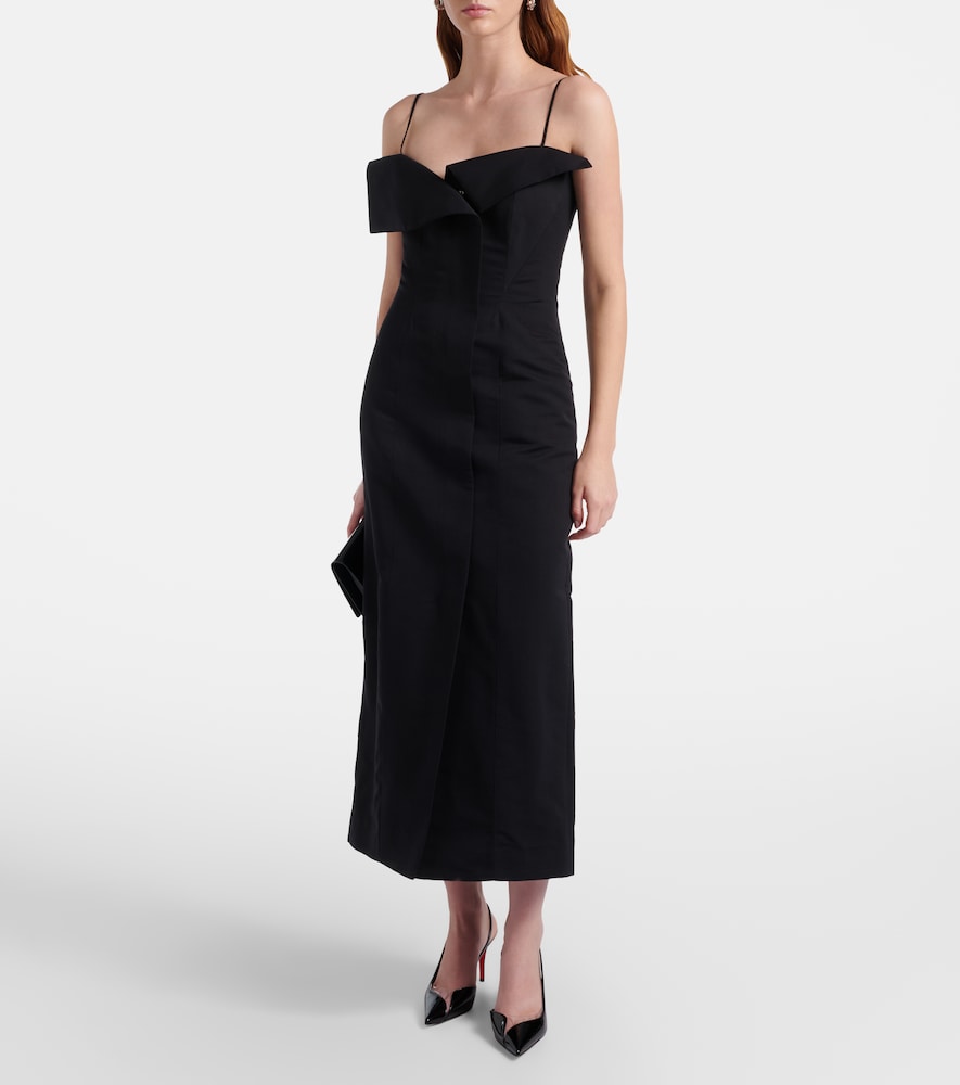 Skylar cotton and silk midi dress