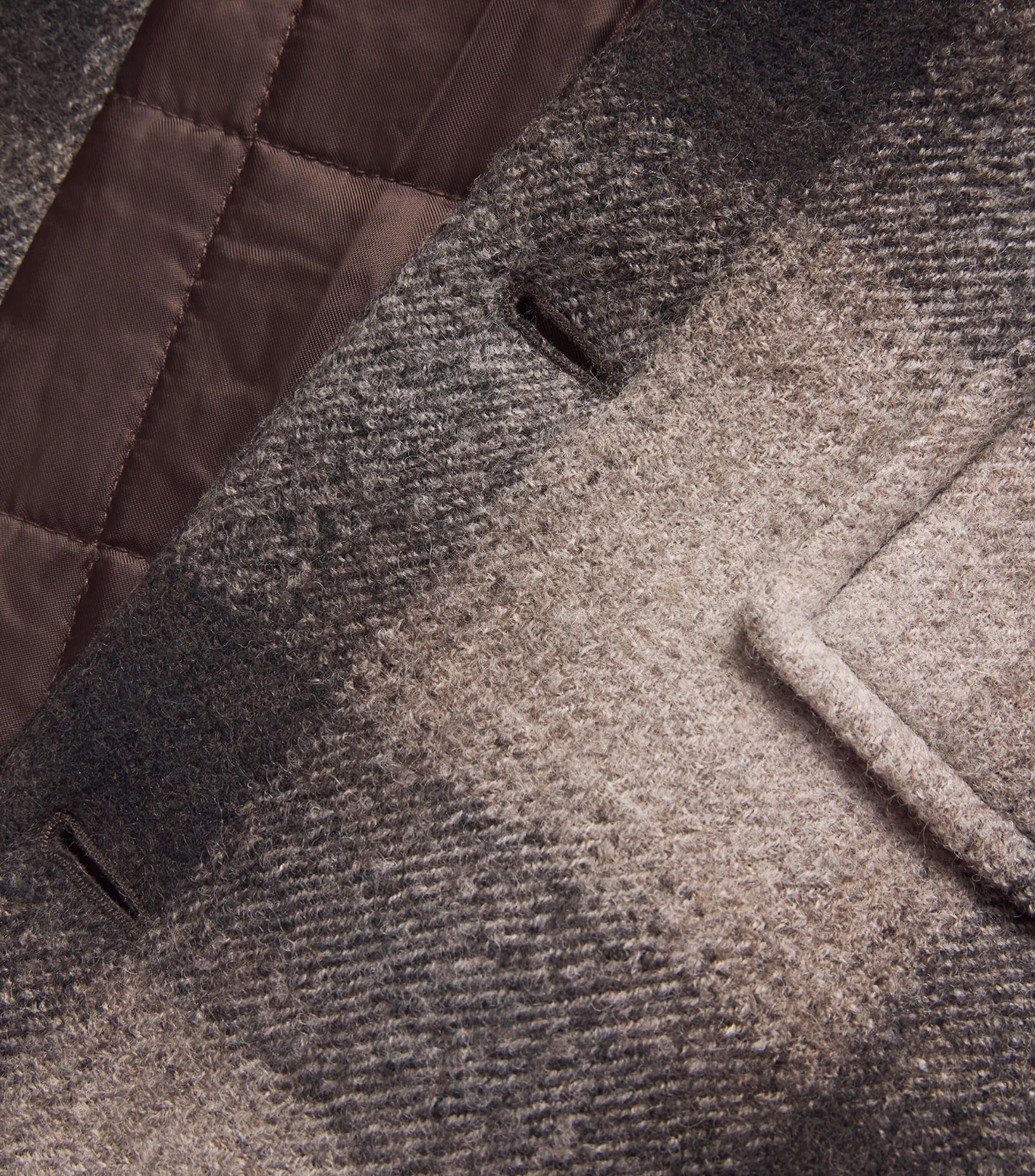 Wool-Blend Plaid Jacket