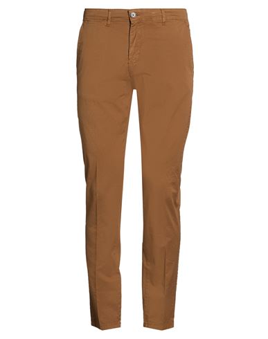 Man Pants Brown Size 42 Cotton, Elastane
