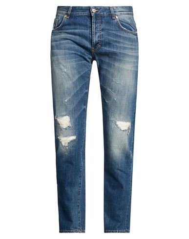 Man Jeans Blue Size 32 Cotton, Elastane