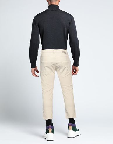 Man Pants Beige Size 34 Cotton, Elastane