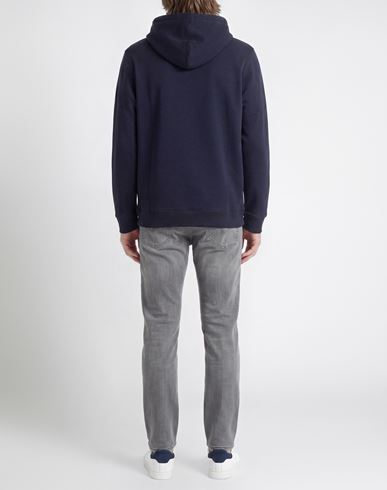 Man Sweatshirt Navy Size XL Cotton, Elastane