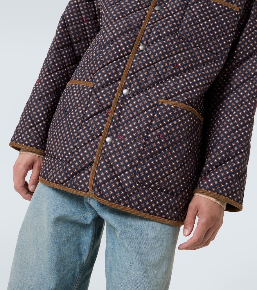 Polka-dot quilted jacket
