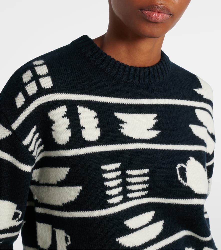 Jacquard wool sweater