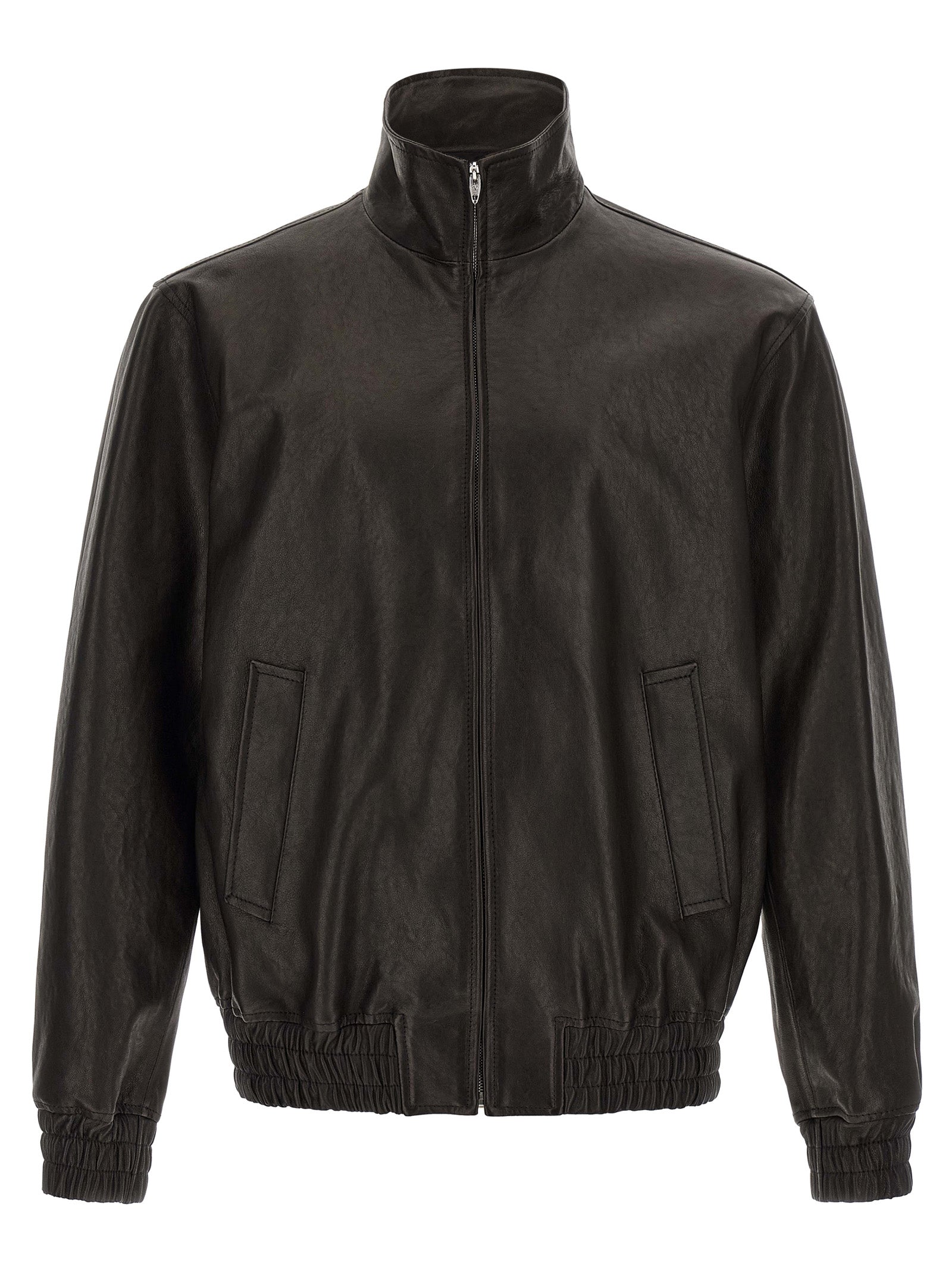 Calfskin Leather Jacket — Black