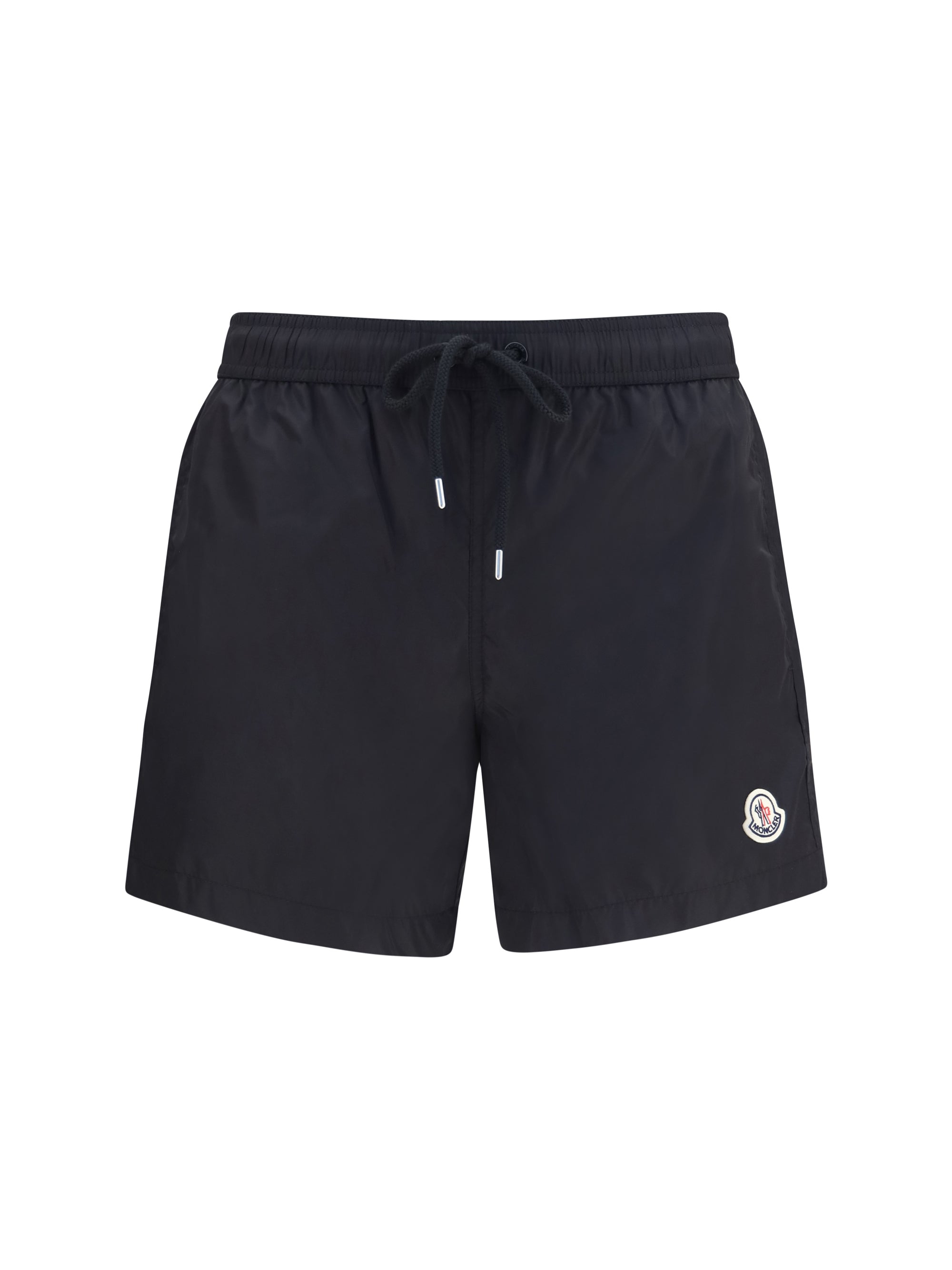 Logo-Embroidered Swim Shorts — Black