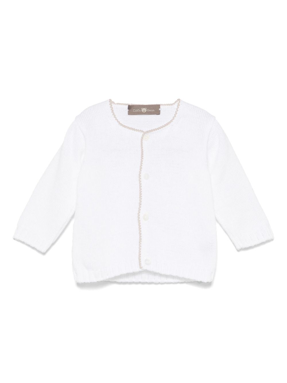 Little Bear cotton cardigan - White
