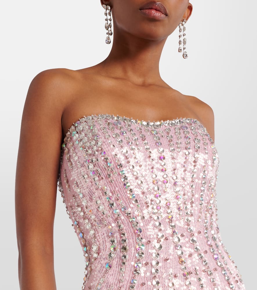Sarai embellished bustier gown