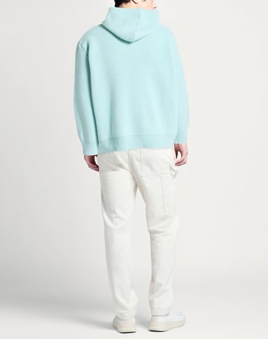 Man Sweater Turquoise Size XL Wool, Polyamide