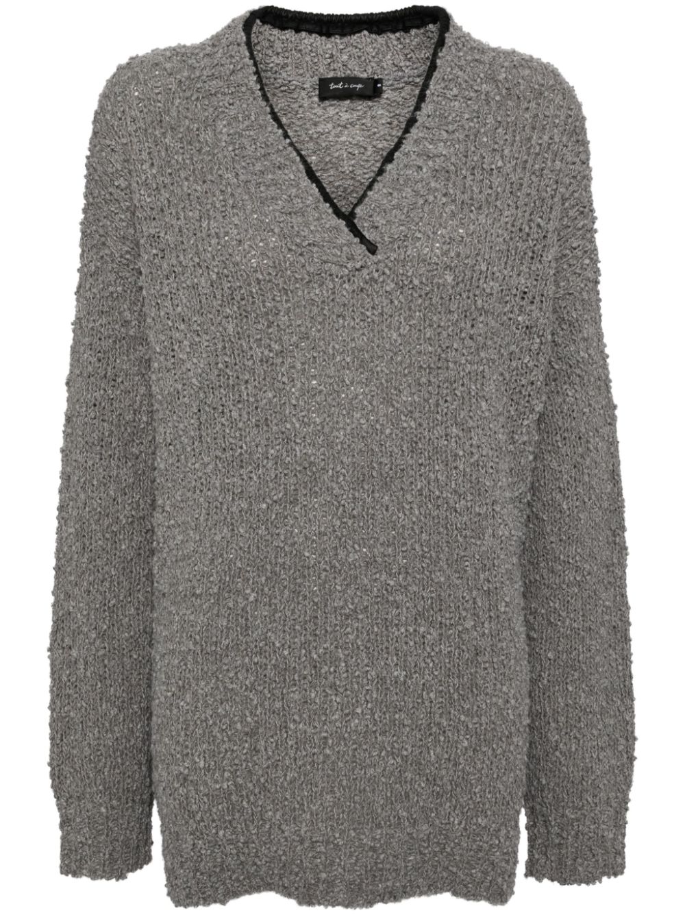 V-neck jumper - Neutrals