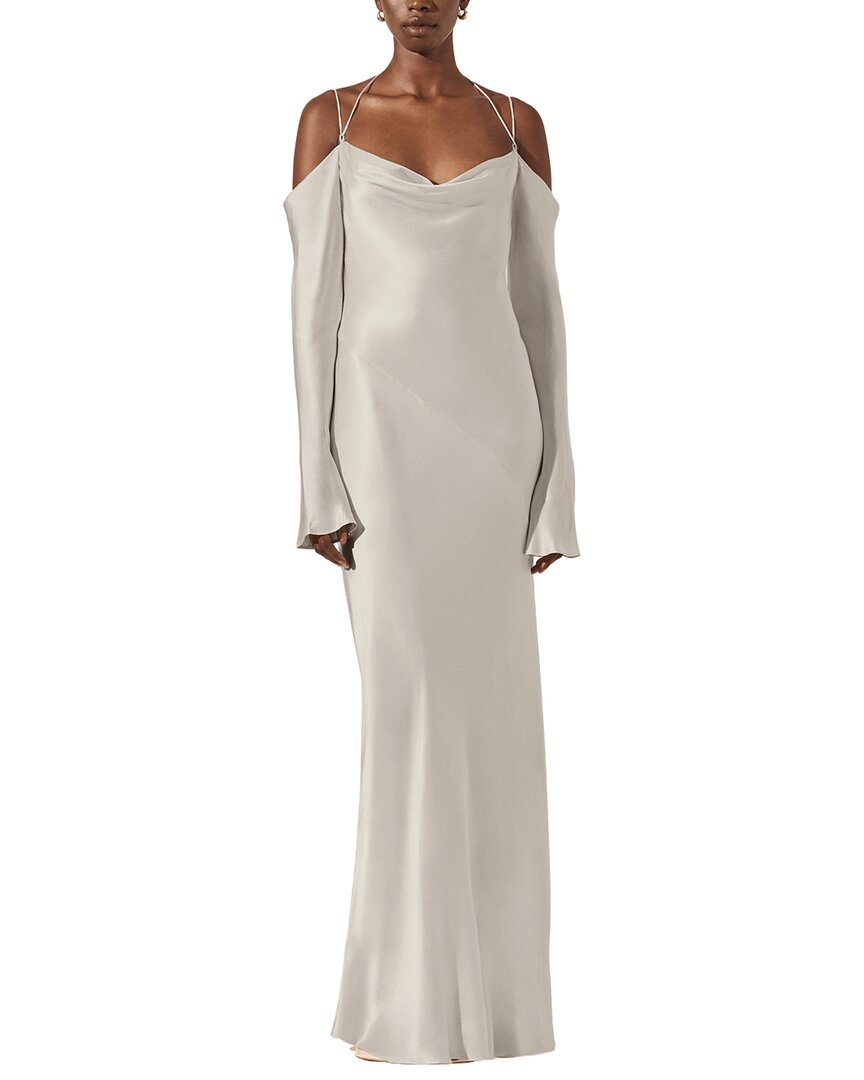 La Lune Off Shoulder Tie Maxi Dress