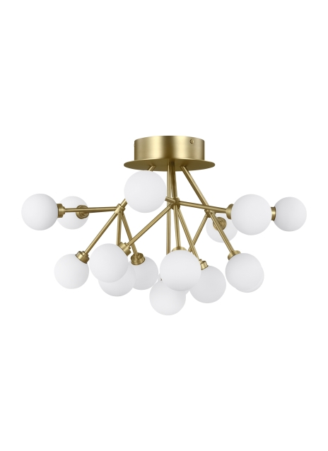 Mara 16-Light 16.00"H LED Flush Mount in Aged Bra