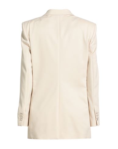 Woman Blazer Cream Size 8 Cotton, Polyamide, Elastane