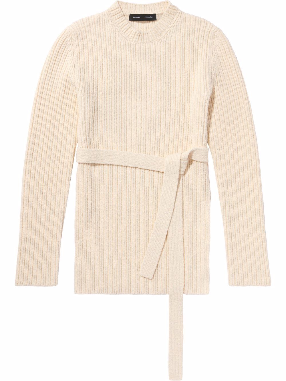 Belted bouclé jumper - Neutrals