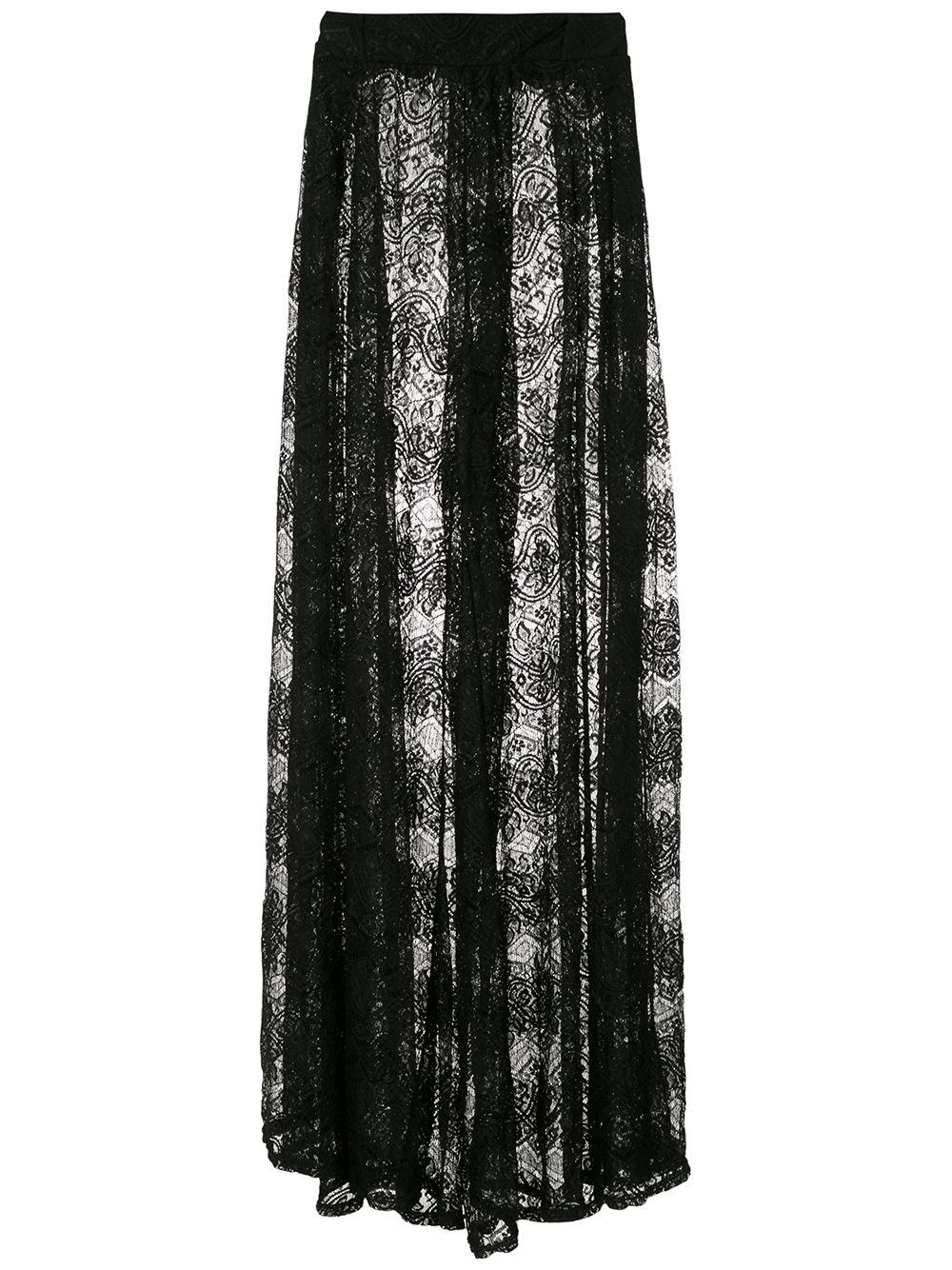 Lace wide leg trousers - Black