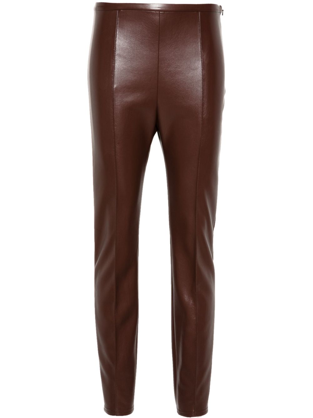 Faux-leather leggings - Brown