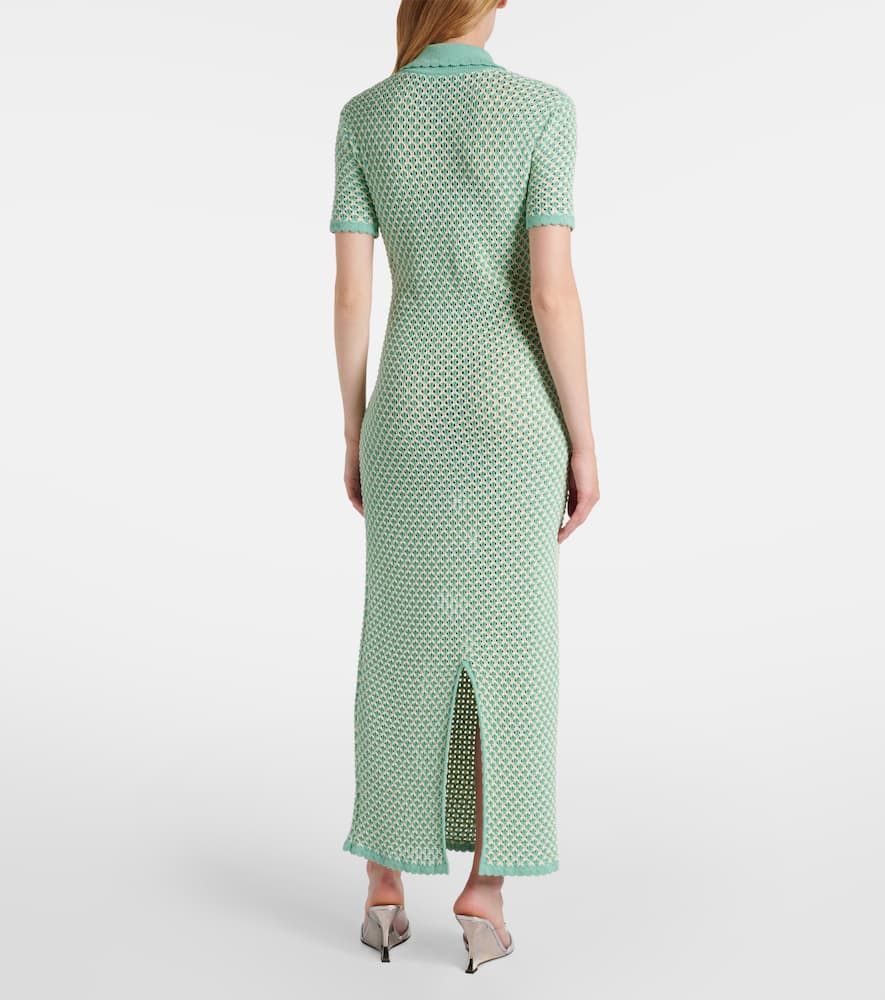 Crochet cotton-blend maxi dress