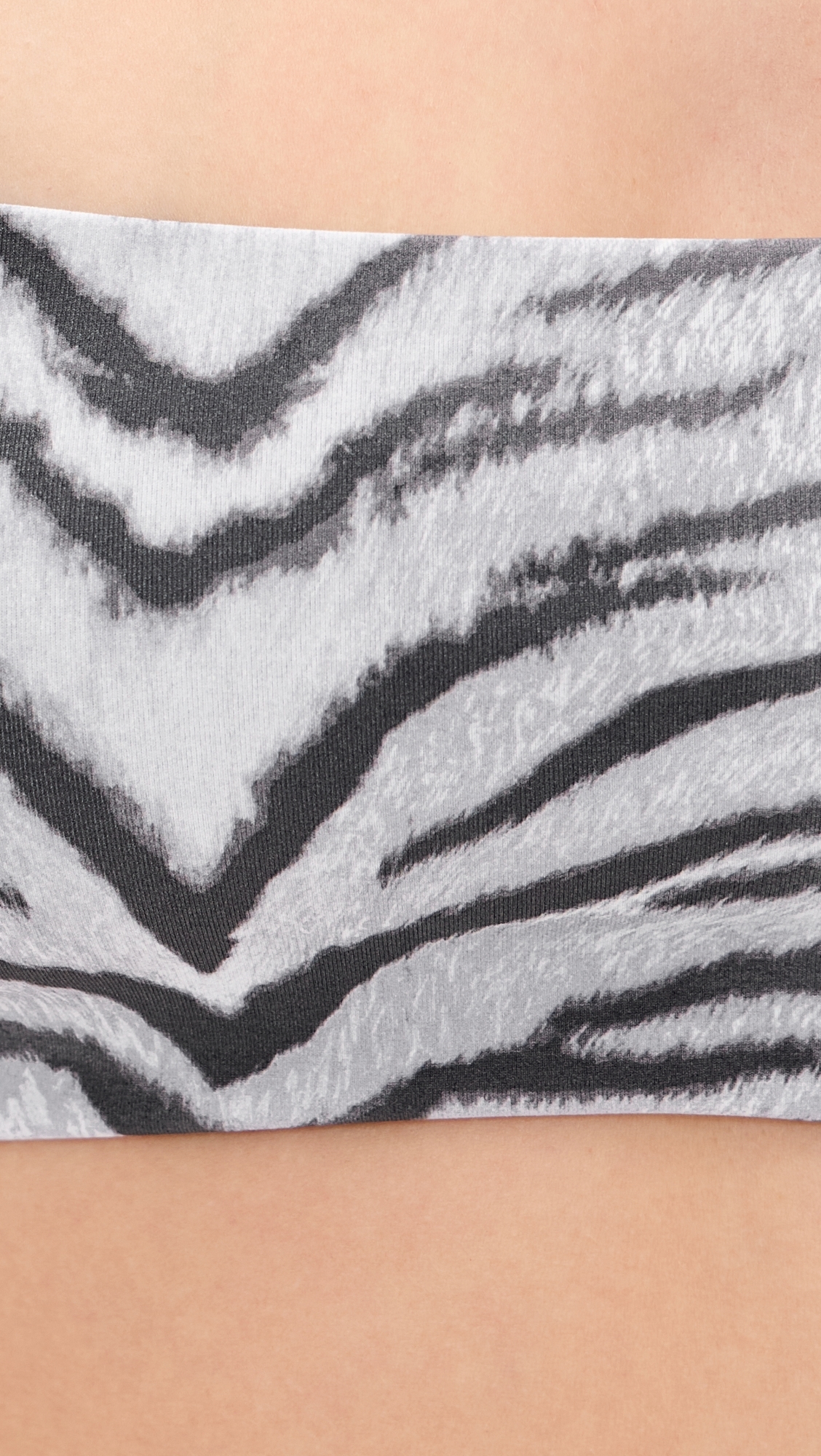 Matte Khloe Bikini Top Black And White Tiger