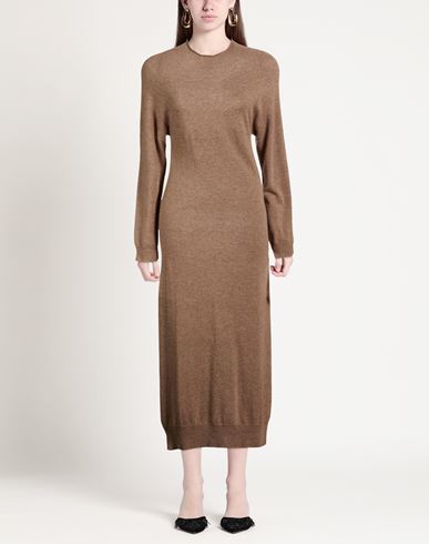Chocolat Woman Midi dress Light brown Size XS Merino Wool, Cashmere