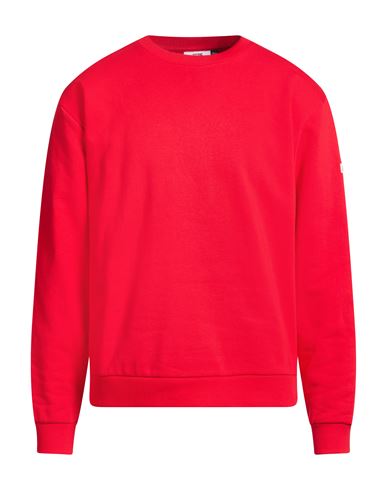 Man Sweatshirt Red Size L Cotton